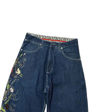 Load image into Gallery viewer, Casual Women Embrodiered Dragon Style Denim Pants - Ailime Designs