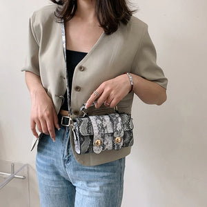 Cool Snakeskin Design PU Leather Handbags - Ailime Designs