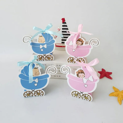 10/20/30pcs Laser Cut Baby Carriage Gift Boxes - Ailime Designs
