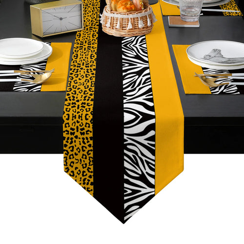 Modern Yellow Striped Style Table Runners - Ailime Designs