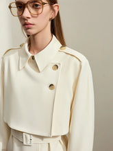 Load image into Gallery viewer, Beautiful Sharp Lapel Collar White Coat - Ailime Designs