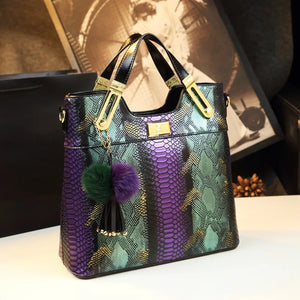 Snake Print Design Women Crossbody Handbags - Ailime Designs