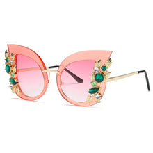 Load image into Gallery viewer, Crystal Trim Design Women's Butterfly Style Sunglasses - Ailime Designs