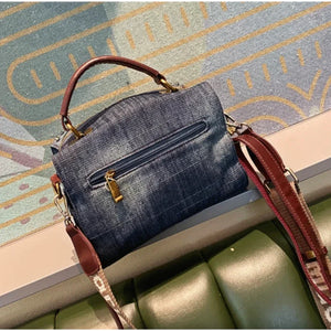Casual Denim  Rivet Design Crossbody Handbag - Ailime Designs