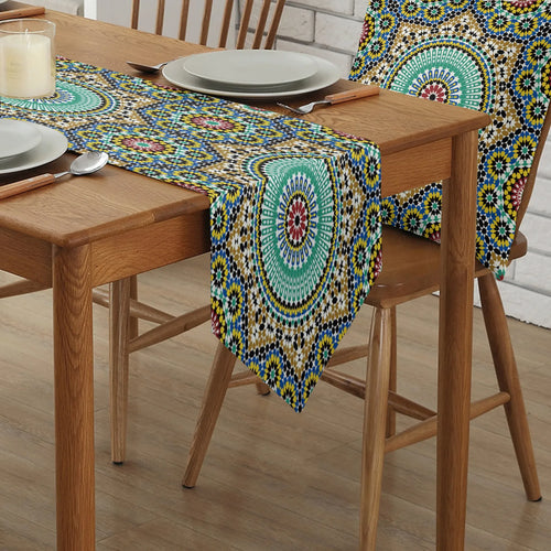 Beautiful Retro Morocco  Printed Table Runner - Ailime Designs