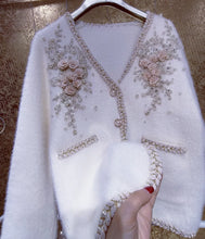 Load image into Gallery viewer, Beautiful Elegant Flower Design Cardigan Sweater For Women - Ailime Designs