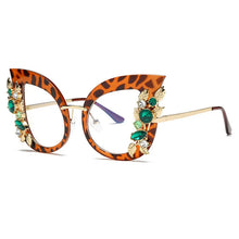 Load image into Gallery viewer, Crystal Trim Design Women's Butterfly Style Sunglasses - Ailime Designs