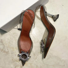 Load image into Gallery viewer, Clear Pointed Toe Women Slingback High Heels - Ailime Designs