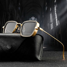 Load image into Gallery viewer, Cool Stylist Square Metal Frame Steampunk Sunglasses - Ailime Designs