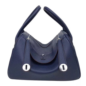 Blue Genuine Leather Luxury Design Handbags - Ailime Designs
