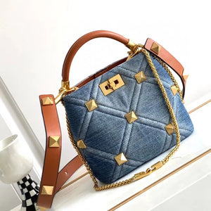 Geometric Rivet Design Crossbody Handbag - Ailime Designs
