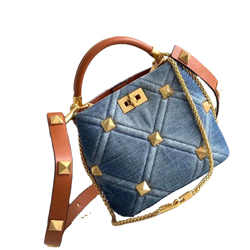 Geometric Rivet Design Crossbody Handbag - Ailime Designs