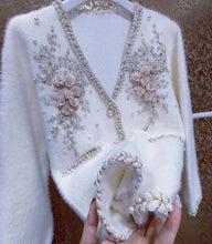 Load image into Gallery viewer, Beautiful Elegant Flower Design Cardigan Sweater For Women - Ailime Designs