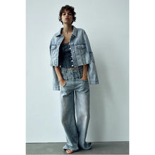 Load image into Gallery viewer, Casual Women Double Waisted Denim Jeans - Ailime Designs