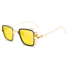 Load image into Gallery viewer, Cool Stylist Square Metal Frame Steampunk Sunglasses - Ailime Designs