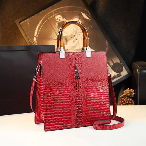 Crocodile Luxury Genuine Leather Messenger Handbags - Ailime Design