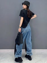 Load image into Gallery viewer, Block Print Design Women Skirt Style Denim Jeans - Ailime Designs
