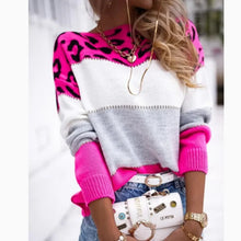 Load image into Gallery viewer, Casual Women Block Printed Leopard Design Sweaters - Ailime Designs