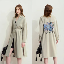 Load image into Gallery viewer, Trench Lapel Collar Slit Side Coat - Ailime Designs