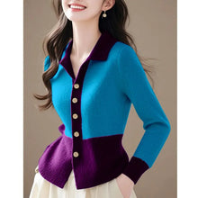 Load image into Gallery viewer, Block Style Yellow Cardigan Sweaters - Ailime Designs