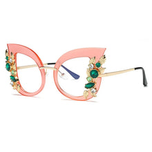 Load image into Gallery viewer, Crystal Trim Design Women's Butterfly Style Sunglasses - Ailime Designs