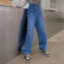 Load image into Gallery viewer, Casual Women Overlay Waist Denim Jeans - Ailime Designs