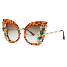Load image into Gallery viewer, Crystal Trim Design Women's Butterfly Style Sunglasses - Ailime Designs