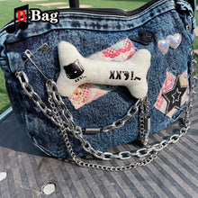 Load image into Gallery viewer, Gothic High Street Denim Style Handbags - Ailime Designs