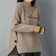 Load image into Gallery viewer, Full Rib Design Sweaters In Brown - Ailime Designs