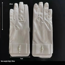 Load image into Gallery viewer, Black Satin Bowknot Design Dress Gloves - Ailime Designs