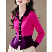 Load image into Gallery viewer, Block Style Yellow Cardigan Sweaters - Ailime Designs