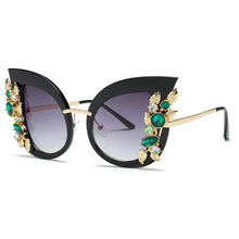 Load image into Gallery viewer, Crystal Trim Design Women's Butterfly Style Sunglasses - Ailime Designs