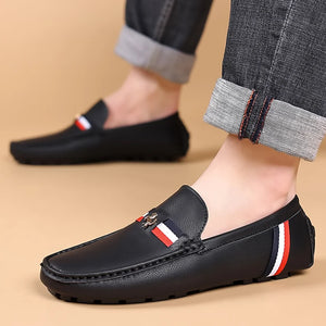 Cocoa Brown Men Slip-on Casual Loafers - Ailime Designs