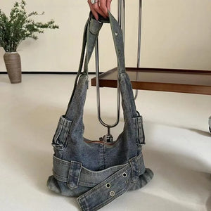 Blue Demin Street Style Handbag Accessories - Ailime Designs