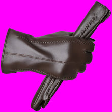 Load image into Gallery viewer, Genuine Blue Leather Gloves- Ailime Designs