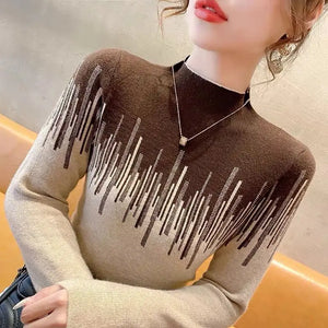 Autumn Long Sleeve Turtleneck Sweaters For Women - Ailime Designs