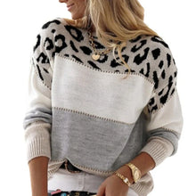 Load image into Gallery viewer, Casual Women Block Printed Leopard Design Sweaters - Ailime Designs