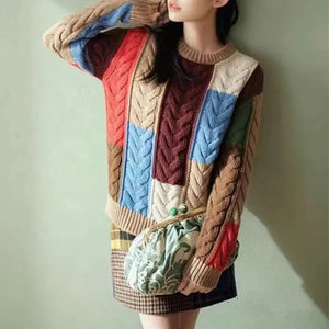Braid Design Block Print Women Sweaters - Ailime Designs