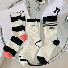 Load image into Gallery viewer, Breathable Stripe Design Women Crew Socks - Ailime Designs