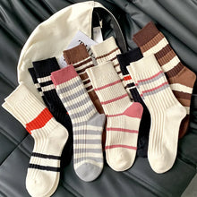 Load image into Gallery viewer, Breathable Stripe Design Women Crew Socks - Ailime Designs