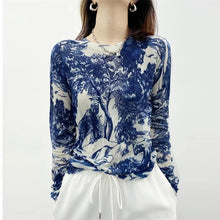 Load image into Gallery viewer, Blue Design Forest Scenic Design Sweaters - Ailime Designs