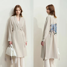 Load image into Gallery viewer, Trench Lapel Collar Slit Side Coat - Ailime Designs