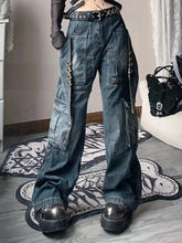 Load image into Gallery viewer, Casual Women Layered Pocket Baggy Denim Pants - Ailime Designs