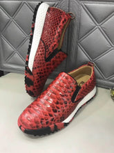 Load image into Gallery viewer, Genuine Python Skin Leather Loafers- Ailime Designs