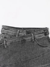 Load image into Gallery viewer, Belt Loop Design Women&#39;s Assymetrical Denim Jean Mini Skirts - Ailime Designs