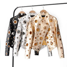 Load image into Gallery viewer, European Design Women's White Faux Leather Jackets - Ailime Designs
