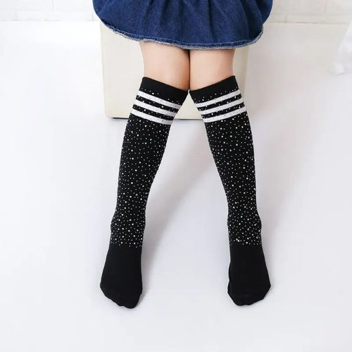 Children Fashion Metallic Splatter Dot Socks - Ailime Designs