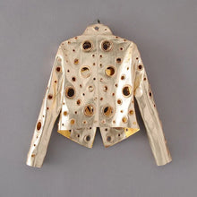 Load image into Gallery viewer, European Design Women's White Faux Leather Jackets - Ailime Designs