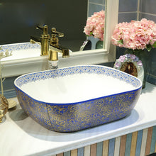 Load image into Gallery viewer, Elegant Rectangular Deck Mount Basin Sink - Ailime Designs