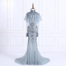 Load image into Gallery viewer, Beaded Sheer Mermaid Design Formal Eveningwear Dresses - Ailime Designs